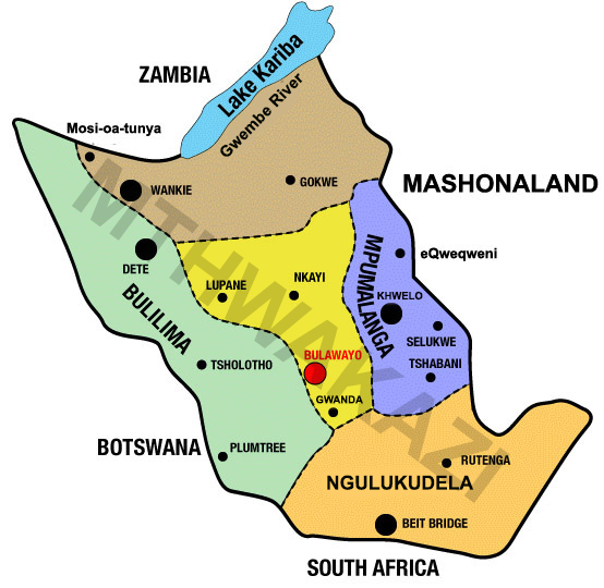 map of mthwakazi